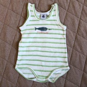 3/20⭐️ Petit Bateau terry bodysuit 6m